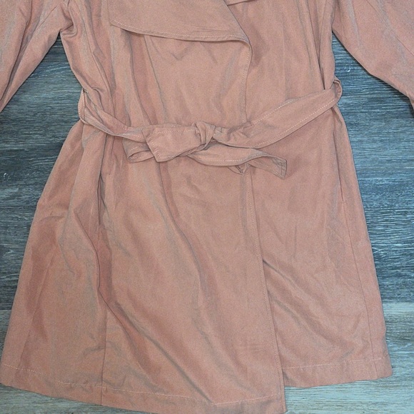 Love Tree Pink Trench Coat - Size Medium - Picture 3 of 5